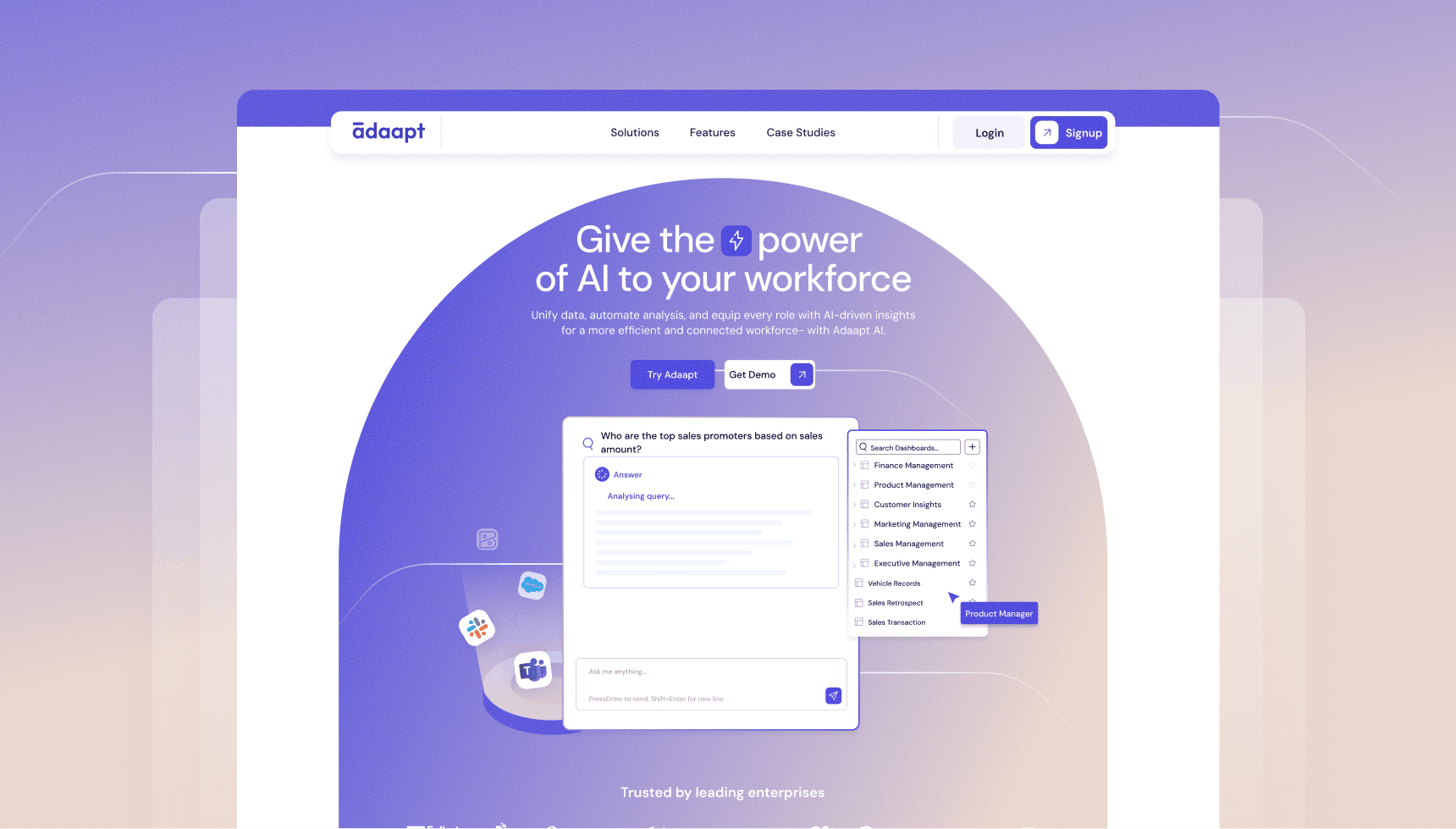 Website for enterprise AI for Workforce Analytics